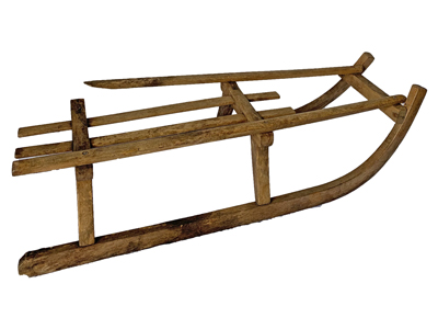 Vintage Toboggan Sleigh Props, Prop Hire