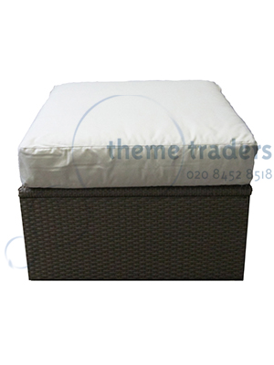 Rattan Sofa Footstool Props, Prop Hire