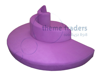 Lilac Circular Seating Unit Props, Prop Hire