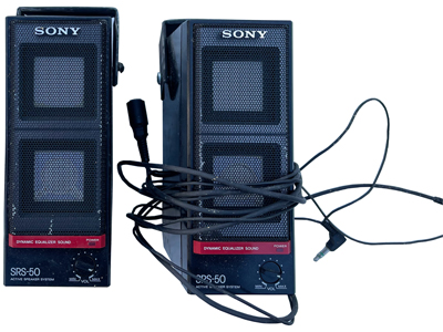 Sony Retro Miniature Speakers Props, Prop Hire