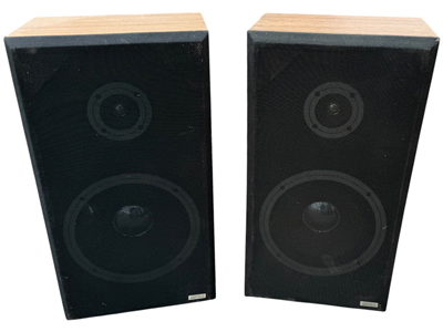 Amstrad Retro Large Brown Domestic Speakers (Priced per item) Props, Prop Hire