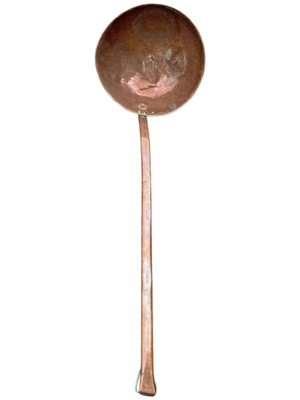 60 Centimetre Copper Soup Antique Ladle Spoon Props, Prop Hire