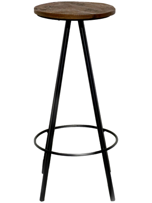 Dark Brown Wood Poseur Stool Props, Prop Hire