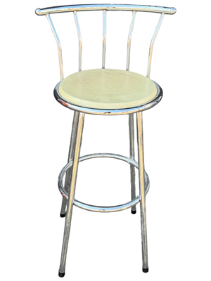 Industrial Style Stool with Backrest Props, Prop Hire