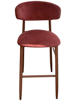 Luxury Hardwood Designer Suedette High Back Bar Stools (set of six available) Props, Prop Hire
