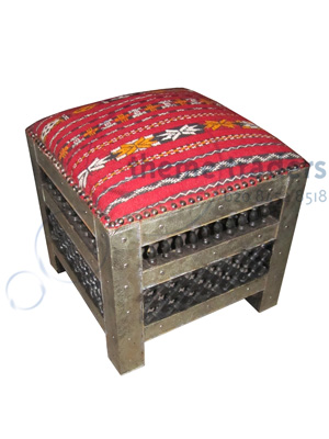 Moroccan Stool Red Props, Prop Hire