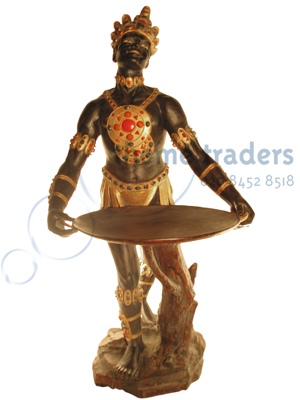 Magnificent Lifesize Royal Statues with Tray Ceremonial Props, Prop Hire