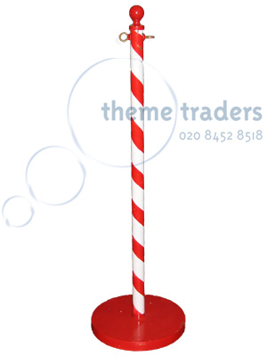 Candy Striped Stanchion Props, Prop Hire