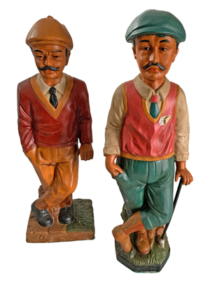 Period Golfer Statue Props, Prop Hire