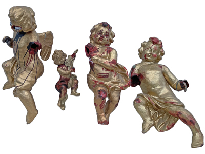 Creepy Graveyard Horror Cherubs Props, Prop Hire