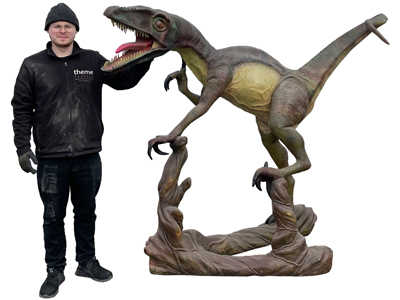 2 Metre Velociraptor Dinosaur Statue Props, Prop Hire