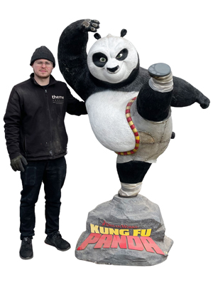 Lifesize Kung Fu Panda Statue Props, Prop Hire