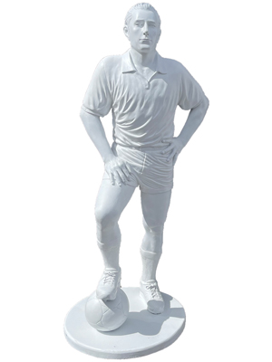 White Lifesize Footballer Statues Props, Prop Hire