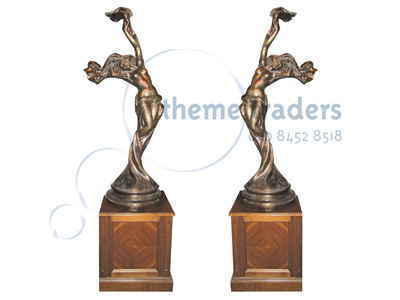 Bronze Art Deco Statues Props, Prop Hire