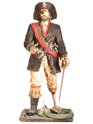 Statue Pirate with Wooden Leg Props, Prop Hire