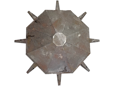 Spaceship Metal Industrial Star 1 Metre Fixture Props, Prop Hire