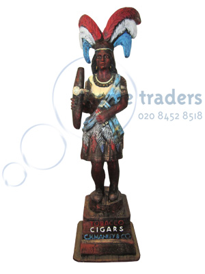 Statue Red Indian & Tobacco Store Plinth Props, Prop Hire