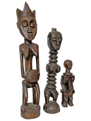 1 Metre African Tribal Art Statues Props, Prop Hire