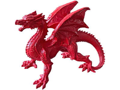 Metal Half Metre Red Dragon Props, Prop Hire