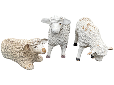 Cute 40 Centimetre Sheep Family Statues Props, Prop Hire