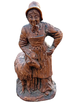Carved Country Peasant Statuette Props, Prop Hire