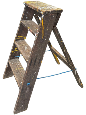 Vintage Wooden Painters Ladder Steps Props, Prop Hire