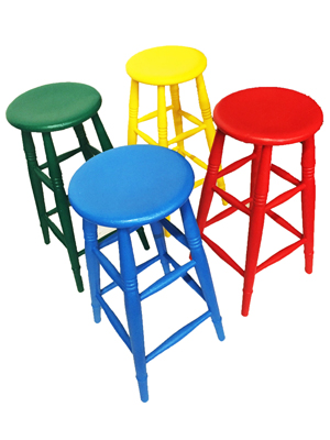 Painted Bar Stools Props, Prop Hire