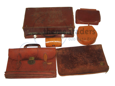 Leather Luggage Retro Props, Prop Hire