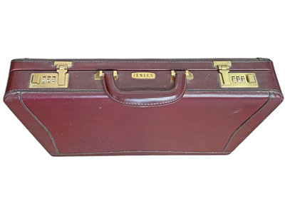 Burgundy Leather Executive Jensen Briefcase Props, Prop Hire