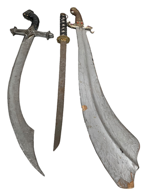 Eastern Scimitars and Swords Props, Prop Hire