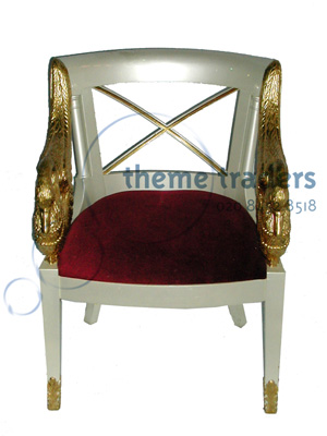 Swan Motif Chair Props, Prop Hire