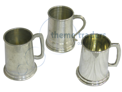 Half Pint Pewter tankards Props, Prop Hire