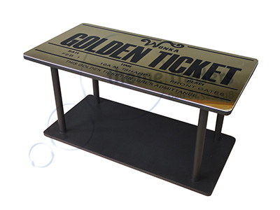 Golden Ticket Table Props, Prop Hire