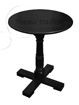 Wooden Black Round Table Props, Prop Hire