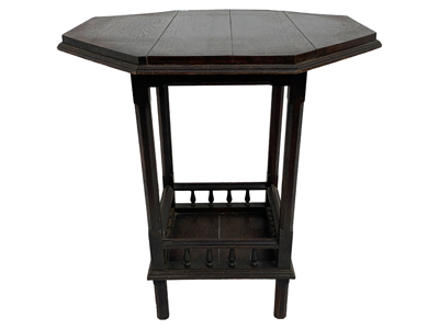 Edwardian Oak Octagonal Occasional Table Props, Prop Hire