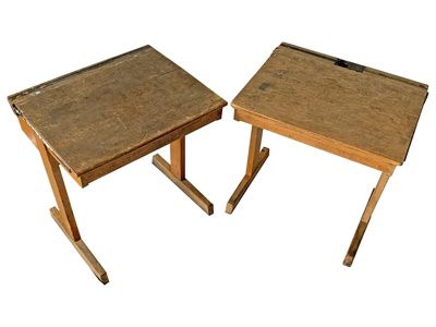 Retro School Desk Infant Props, Prop Hire