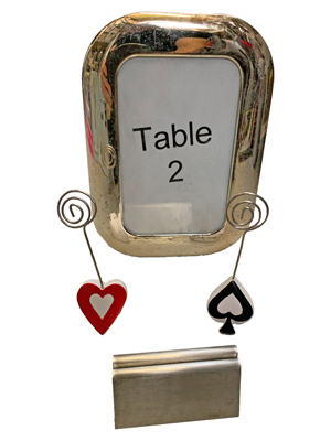 Table Number and Settings Props, Prop Hire