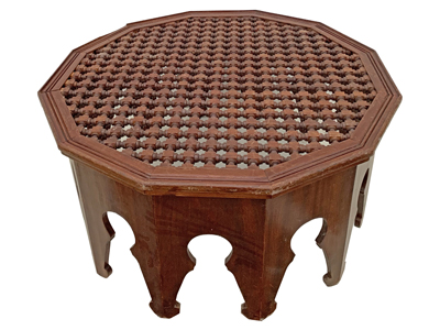 Moroccan Octagonal Fretwork Table Props, Prop Hire