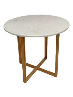 Low White Table Props, Prop Hire