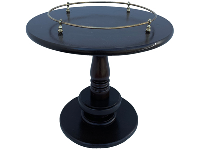 Low Side Table With Brass Rail Props, Prop Hire