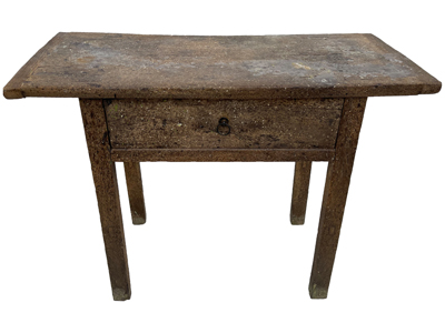 Rustic Farmhouse Weathered Table Worktop With Drawer Props, Prop Hire