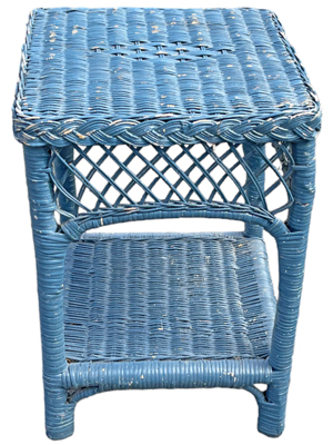 Retro Wicker Side Table Props, Prop Hire