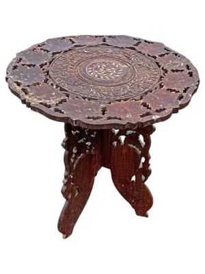 Eastern Carved Wood Small Fretwork Side Table Props, Prop Hire