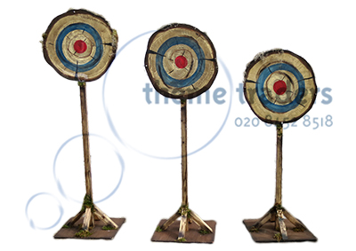 Old syle wooden target signs Props, Prop Hire