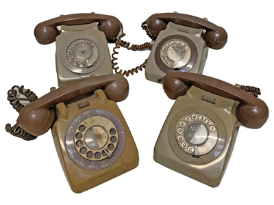 Grey Rotary Dial Telephones Props, Prop Hire