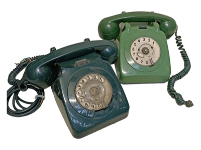 Green Rotary Dial Telephones Props, Prop Hire
