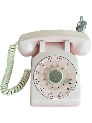 Pink Retro American Telephone Props, Prop Hire