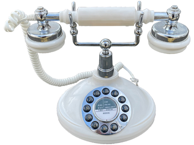 Luxe White Telephone Props, Prop Hire
