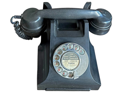 Bakelite Early Black Telephone Props, Prop Hire
