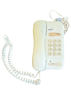 Cream BT Telephone Props, Prop Hire
